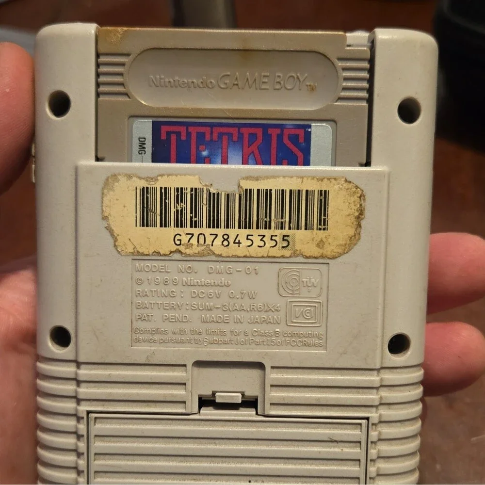 Nintendo Game Boy DMG-01 Gray Handheld Console w/ Tetris NTSC-U/C TESTED + OEM
